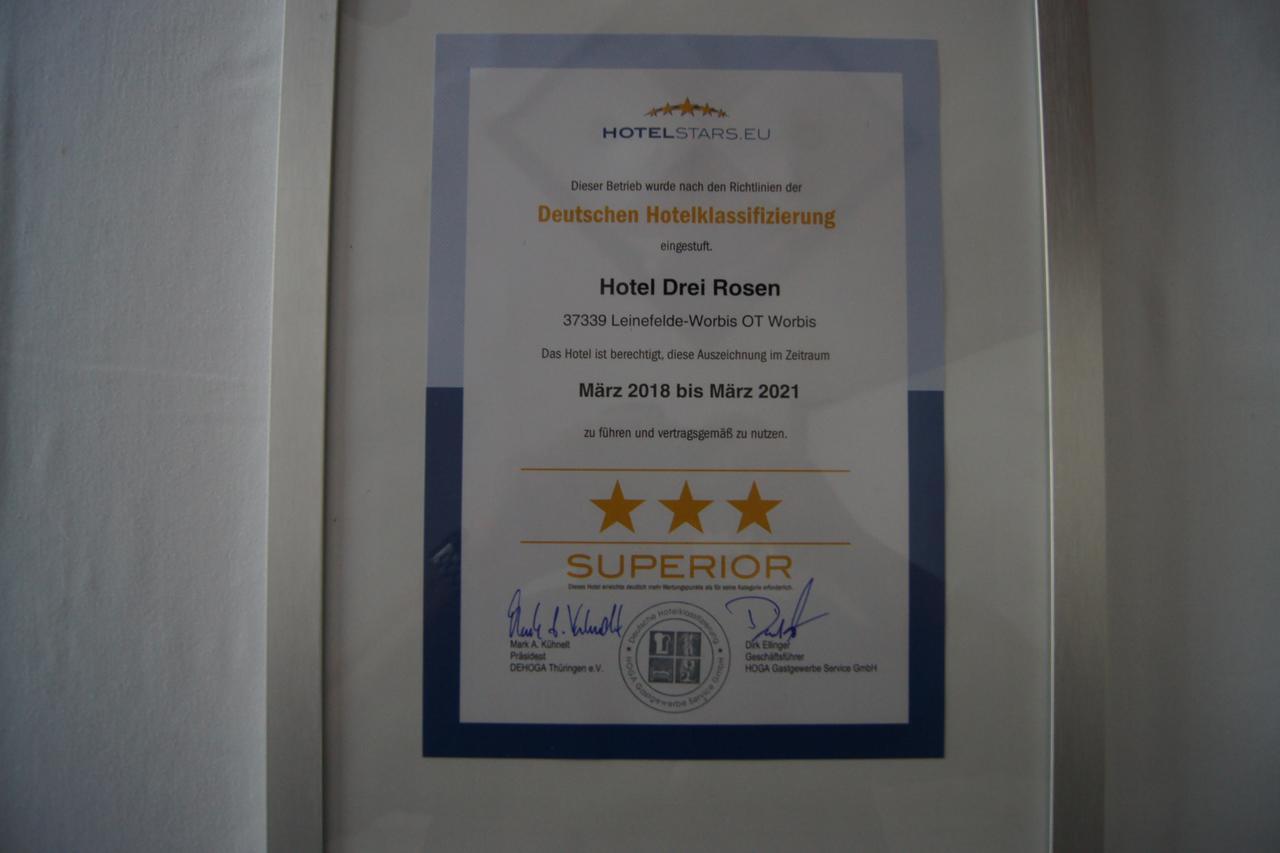 Hotel "Drei Rosen" Ohg Regina & Hans - Peter Fassbinder Leinefelde-Worbis Bagian luar foto